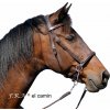 Uzdečka bezudidlová El Camin F.R.A., hnědá