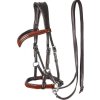 Uzdečka bezudidlová Sidepull Isabel F.R.A., brown/gloosy