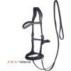 Uzdečka bezudidlová Sidepull Rebecca F.R.A., černá (Velikost PONY)
