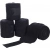 Bandáže fleecové Classic HKM, 4 ks, 1/2/3 m, černé