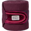 Bandáže fleecové Mellow Velvet HKM, 4 ks, 2/3 m, wine red