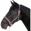 Set ohlávky s vodítkem HKM, grey/rose (Velikost PONY)