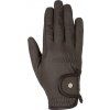 Rukavice jezdecké Grip Style HKM, brown (Velikost L)
