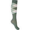 Podkolenky jezdecké Check Classico HKM, green check (Velikost 35-38)
