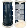 Kamaše Sparkle HKM, s beránkem, pár, deep blue (Velikost L)