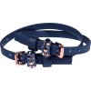 Řemínky ke špornám Rosegold Glamour HKM, deep blue