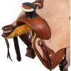 Sedlo westernové Wade Border Stamp McBryan, natural (Velikost posedlí 16")