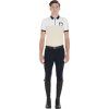 Triko Polo Training Bicolor Equestro, pánské, beige/white (Velikost L)