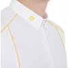 Triko závodní Polo Slim Fit Equestro, pánské, white/yellow