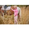 Legíny jezdecké Dai Equipage, s gripem, dětské, orchid pink