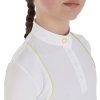 Triko závodní Polo Equestro, dětské, white/lime (Velikost 10 let)