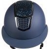 Helma jezdecká Glamour Shield HKM, navy/silver (Obvod hlavy 56-58 cm)