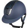 Helma jezdecká Glamour Shield HKM, navy/silver (Obvod hlavy 56-58 cm)