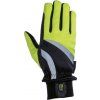 Rukavice jezdecké Reflective HKM, reflexní, neon yellow (Velikost L)