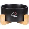 Miska pro psy Buddy HKM, porcelánová, černá (Velikost L)