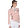 Triko závodní Mesh Insert Equestro, s dlouhým rukávem, dámské, cameo rose