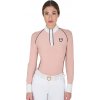 Triko závodní Mesh Insert Equestro, s dlouhým rukávem, dámské, cameo rose