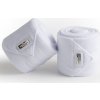 Bandáže fleecové White Perfection Silver Equestrian Stockholm, 4 ks, 4 m, bílé