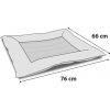 Pelíšek chladicí pro psy Flamingo, 66x76 cm, grey