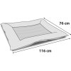 Pelíšek chladící pro psy Flamingo, 76x116 cm, grey