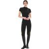 Legíny jezdecké Micro Mesh Equestro, s gripem, dámské, černé (Velikost L)