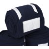 Bandáže fleecové Equestro, 4 ks, 3,5 m, navy/white