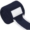 Bandáže fleecové Equestro, 4 ks, 3,5 m, navy/white