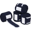 Bandáže fleecové Equestro, 4 ks, 3,5 m, navy/white