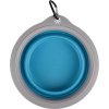 Miska cestovní pro psy Flamingo, 625 ml, blue/grey
