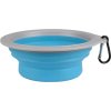 Miska cestovní pro psy Flamingo, 625 ml, blue/grey