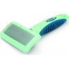 Kartáč pro psy Beeztees, medium, 16 cm, green/blue