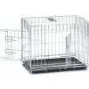 Klec drátěná Karlie, dva vchody, 63x43x49 cm, silver