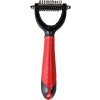 Hřeben vyčesávací pro psy, 12 zubů, M, black/red