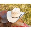 Klobouk westernový Ashton 2 Stars & Stripes, bílý (Obvod hlavy 54 cm)