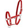Ohlávka Perlon Satin Waldhausen, red (Velikost PONY)