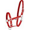 Ohlávka Perlon Satin Waldhausen, red (Velikost PONY)