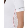 Triko závodní Curly Insert Equestro, dámské, white/poppy red