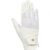 Rukavice jezdecké Samira HKM, pro dospělé, bílé (Velikost L)