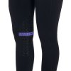 Legíny jezdecké Kao Light Equestro, s gripem na kolenou, dámské, black/dahlia purple