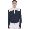 Triko závodní Polo Equestro, pánské, white/navy blazer