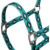 Ohlávka Navajo Design Pool's, turquoise (Velikost COB)
