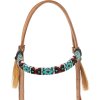 Uzdečka westernová Sidepull Beaded Embrodery Pool's, COB/FULL, natural