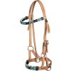 Uzdečka westernová Sidepull Beaded Embrodery Pool's, COB/FULL, natural