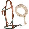 0046279 bosal bridle with cotton mecate reins plh01019