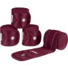 Bandáže fleecové Rom Waldhausen, 4 ks, 3 m, velvet red