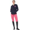 Mikina Sponge Stich Logo Equestro, se zipem, dámská, navy blazer/honeysuckle