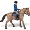 Figurka PAPO, kůň v kroku s jezdcem
