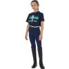 Tričko bavlněné Horse Club Equestro, pruhované, dívčí, navy