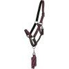 Set ohlávky s vodítkem QHP, wine red (Velikost FULL)