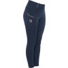 Legíny jezdecké Classic Equestro, s gripem, zimní, dětské, navy blazer